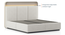 Valeria Upholstered King Bed With hydraulic storage (King Bed Size, Beige Finish, Hydraulic Storage Type) by Urban Ladder - - 