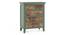 Avelin Chest of Drawer-Finish- Sage green with Burnt mango - Metal Channel (Sage Green Finish) by Urban Ladder - - 