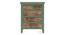 Avelin Chest of Drawer-Finish- Sage green with Burnt mango - Metal Channel (Sage Green Finish) by Urban Ladder - - 