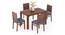 Atlas Solid Wood 4 Seater Dining Table In Honey Finish with Atlas Dining chair Set of 2 Finish  Honey Colour Wheat Brown (HONEY Finish, Baltic Blue, 4 No of Chairs, 4 Table Seating Capacity) by Urban Ladder - - 1004484
