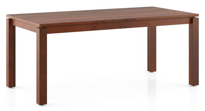 Atlas Solid Wood 6 Seater Dining Table In Honey Finish with Atlas Dining Chairs Set of 2 Finish  Honey Colour Wheat Brown (HONEY Finish, Baltic Blue, 6 No of Chairs, 6 Table Seating Capacity) by Urban Ladder - - 1004495