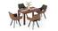 Atlas Crest Solid Wood 4 Seater Dining Table with Casey Swivel Dining Chair (DUAL TONE, HONEY Finish, 4 No of Chairs, 4 Table Seating Capacity) by Urban Ladder - - 1004597