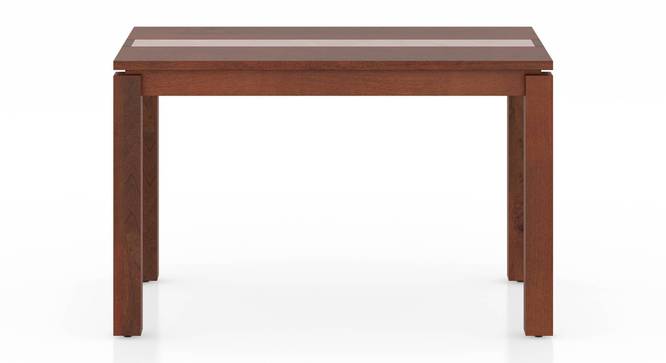 Atlas Crest Solid Wood 4 Seater Dining Table In Honey Finish with Casey Swivel Dining Chair In Dual tone - Beige and Tan Set Of 2 (DUAL TONE, HONEY Finish, 4 No of Chairs, 4 Table Seating Capacity) by Urban Ladder - - 