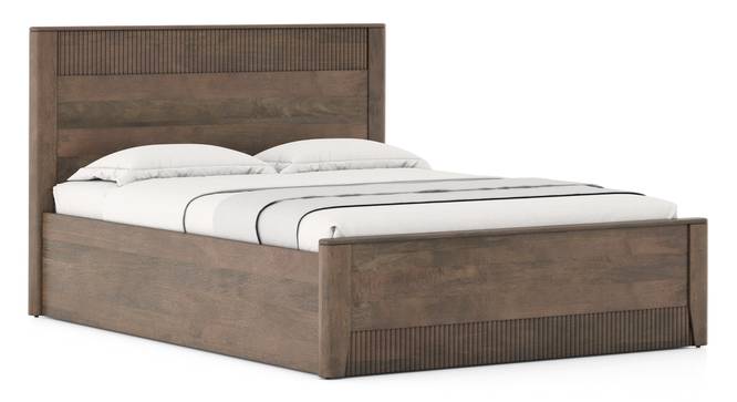 Toledo Solid Wood King Size Hydraulic - Storage Bed In Danish Walnut Finish (King Bed Size, Hydraulic Storage Type, Danish Walnut Finish) by Urban Ladder - - 