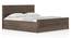 Baori Solid Wood King Size Hydraulic-Storage Bed In Danish Walnut Finish (King Bed Size, Hydraulic Storage Type, Danish Walnut Finish) by Urban Ladder - - 