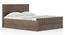 Baori Solid Wood King Size Hydraulic-Storage Bed In Danish Walnut Finish (Queen Bed Size, Hydraulic Storage Type, Danish Walnut Finish) by Urban Ladder - - 