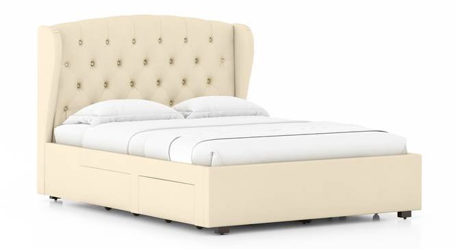 Holmebrook Upholstered Storage Bed (Queen Bed Size, Ivory) by Urban Ladder - Design 2 - 