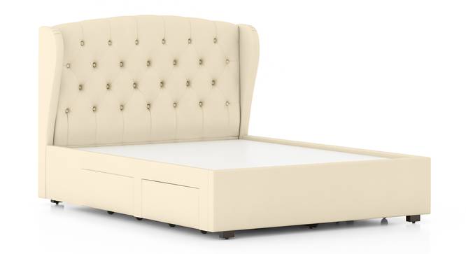 Holmebrook Upholstered Storage Bed (Queen Bed Size, Ivory) by Urban Ladder - - 
