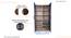 Wardrobe Graphite grey & New light walnut in walnut finish (Graphite Grey & New Light Walnut Finish) by Urban Ladder - - 