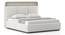 Valeria Hydraulic Storage Bed with Valeria Bedside Table (King Bed Size, Beige Finish, Bed + 2 Bedside Table Set, Hydraulic Storage Type) by Urban Ladder - - 