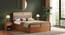 Hanoi Solid Wood Hydraulic storage Bed (Queen Bed Size, Amber Walnut Finish, Hydraulic Storage Type) by Urban Ladder - - 1005519