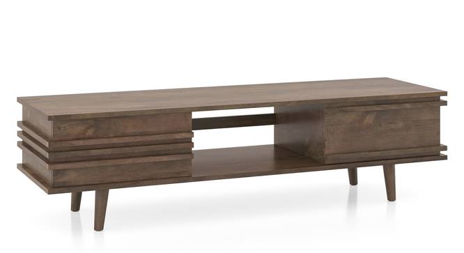 Parker Solid Wood Free Standing TV Unit in Danish Walnut Finish (50 Inch Size, Danish Walnut Finish) by Urban Ladder - - 