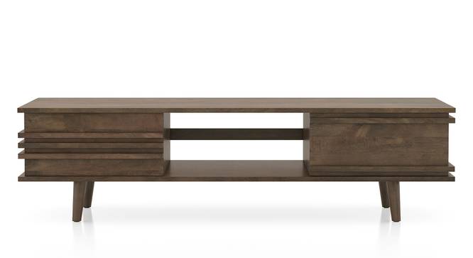 Parker Solid Wood Free Standing TV Unit in Danish Walnut Finish (50 Inch Size, Danish Walnut Finish) by Urban Ladder - - 