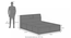 Jenning Solid Wood Queen Size Box Storage Bed In Honey Finish, Fabric - Olive Green Honduras (Queen Bed Size, Box Storage Type, HONEY Finish) by Urban Ladder - - 1005606