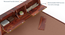Jenning Solid Wood Queen Size Box Storage Bed In Honey Finish, Fabric - Olive Green Honduras (Queen Bed Size, Box Storage Type, HONEY Finish) by Urban Ladder - - 1005939