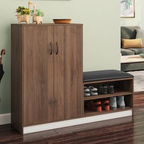 Shoe Rack Design Alex Shoe Rack in Classic Walnut