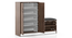 Alex Shoe Cabinet (Classic Walnut Finish, 21 pair Configuration) by Urban Ladder - - 
