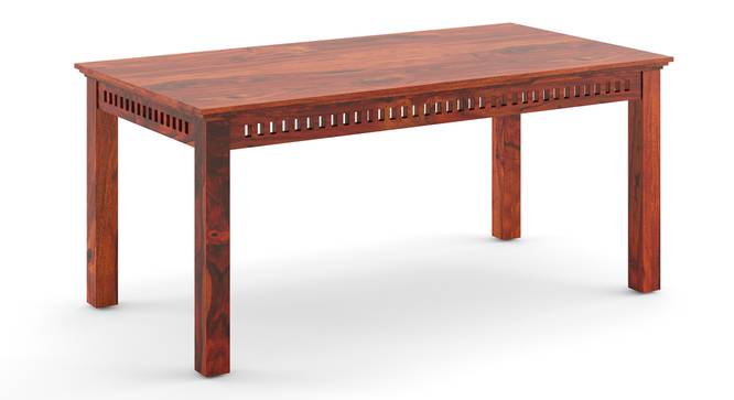 Fidora 6 Seater Solid Wood Dining Table (Honey Finish, Six Seater) by Urban Ladder - - 
