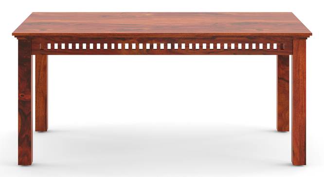 Fidora 6 Seater Solid Wood Dining Table (Honey Finish, Six Seater) by Urban Ladder - - 