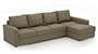 Apollo Sofa Set (Cappuccino, Leatherette Sofa Material, Compact Sofa Size, Soft Cushion Type, Sectional Sofa Type, Sectional Master Sofa Component, Regular Back Type, Regular Back Height) by Urban Ladder - - 100601