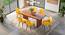 Heston Solid Wood 6 Seater Dining Table In Natural Acacia Finish (Acacia Finish, Six Seater) by Urban Ladder - - 