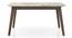 Lunar Grey Mirage Stone 6 Seater Dining Table With set of 6 Atlas Dining chairs (Avocado Green, Danish Walnut Finish, 6 No of Chairs, 6 Table Seating Capacity) by Urban Ladder - - 1006034