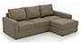 Apollo Sofa Set (Cappuccino, Leatherette Sofa Material, Compact Sofa Size, Soft Cushion Type, Sectional Sofa Type, Sectional Master Sofa Component, Regular Back Type, Regular Back Height) by Urban Ladder - - 100607