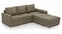 Apollo Sofa Set (Cappuccino, Leatherette Sofa Material, Compact Sofa Size, Soft Cushion Type, Sectional Sofa Type, Sectional Master Sofa Component, Regular Back Type, Regular Back Height) by Urban Ladder - - 100610