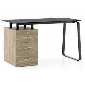 Computer Tables Design Eddings Engineered Wood Study Table in Honey Walnut Finish