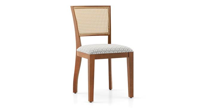 Reed Cane Chair Set of 2 (Amber Walnut Finish, Grey Floral) by Urban Ladder - - 1006197