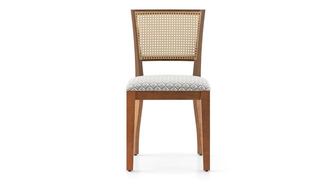 Reed Cane Chair Set of 2 (Amber Walnut Finish, Grey Floral) by Urban Ladder - - 1006199