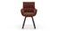 Atlas Solid Wood 4 Seater Dining Table With Bren Swivel Dining Chairs (Danish Walnut Finish, Auburn, 4 No of Chairs, 4 Table Seating Capacity) by Urban Ladder - - 1006227