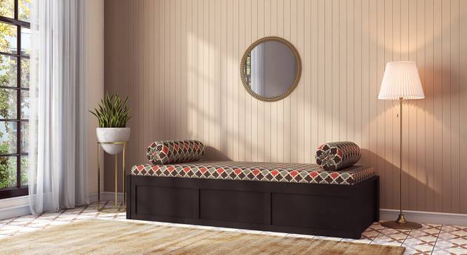 Harvey Day Bed -Finish- American Walnut, Terracoota and Grey Fabric (American Walnut Finish, Terracotta and Grey) by Urban Ladder - - 