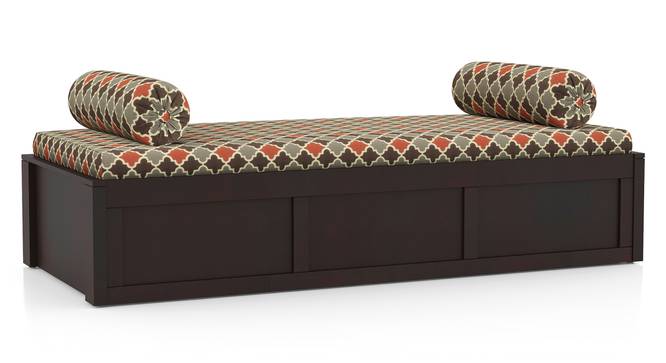 Harvey Day Bed -Finish- American Walnut, Terracoota and Grey Fabric (American Walnut Finish, Terracotta and Grey) by Urban Ladder - - 