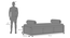 Harvey Day Bed -Finish- American Walnut, Terracoota and Grey Fabric (American Walnut Finish, Terracotta and Grey) by Urban Ladder - Dimension - 