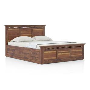 urban ladder Fidora Solid Wood Queen Size Bed with Hydraulic Storage Bed in Teak Finish-picture-14