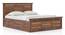 Fidora Solid Wood King Size Box storge Bed In Honey Finish (Teak Finish, Queen Bed Size, Hydraulic Storage Type) by Urban Ladder - - 
