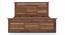 Fidora Solid Wood King Size Box storge Bed In Honey Finish (Teak Finish, Queen Bed Size, Hydraulic Storage Type) by Urban Ladder - - 