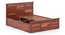 Fidora Solid Wood King Size Box storge Bed In Honey Finish (King Bed Size, Box Storage Type, HONEY Finish) by Urban Ladder - - 