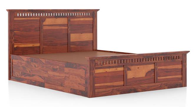 Fidora Solid Wood King Size Box storge Bed In Honey Finish (Queen Bed Size, Box Storage Type, HONEY Finish) by Urban Ladder - - 