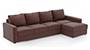 Apollo Sofa Set (Burgundy, Leatherette Sofa Material, Compact Sofa Size, Soft Cushion Type, Sectional Sofa Type, Sectional Master Sofa Component, Regular Back Type, Regular Back Height) by Urban Ladder - - 100643