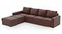 Apollo Sofa Set (Burgundy, Leatherette Sofa Material, Compact Sofa Size, Soft Cushion Type, Sectional Sofa Type, Sectional Master Sofa Component, Regular Back Type, Regular Back Height) by Urban Ladder - - 100648