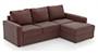 Apollo Sofa Set (Burgundy, Leatherette Sofa Material, Compact Sofa Size, Soft Cushion Type, Sectional Sofa Type, Sectional Master Sofa Component, Regular Back Type, Regular Back Height) by Urban Ladder - - 100649