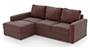Apollo Sofa Set (Burgundy, Leatherette Sofa Material, Compact Sofa Size, Soft Cushion Type, Sectional Sofa Type, Sectional Master Sofa Component, Regular Back Type, Regular Back Height) by Urban Ladder - - 100651