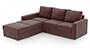 Apollo Sofa Set (Burgundy, Leatherette Sofa Material, Compact Sofa Size, Soft Cushion Type, Sectional Sofa Type, Sectional Master Sofa Component, Regular Back Type, Regular Back Height) by Urban Ladder - - 100654