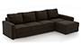 Apollo Sofa Set (Chocolate, Leatherette Sofa Material, Compact Sofa Size, Soft Cushion Type, Sectional Sofa Type, Sectional Master Sofa Component, Regular Back Type, Regular Back Height) by Urban Ladder - - 100696