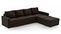 Apollo Sofa Set (Chocolate, Leatherette Sofa Material, Compact Sofa Size, Soft Cushion Type, Sectional Sofa Type, Sectional Master Sofa Component, Regular Back Type, Regular Back Height) by Urban Ladder - - 100699