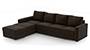 Apollo Sofa Set (Chocolate, Leatherette Sofa Material, Compact Sofa Size, Soft Cushion Type, Sectional Sofa Type, Sectional Master Sofa Component, Regular Back Type, Regular Back Height) by Urban Ladder - - 100701