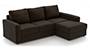 Apollo Sofa Set (Chocolate, Leatherette Sofa Material, Compact Sofa Size, Soft Cushion Type, Sectional Sofa Type, Sectional Master Sofa Component, Regular Back Type, Regular Back Height) by Urban Ladder - - 100702