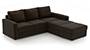 Apollo Sofa Set (Chocolate, Leatherette Sofa Material, Compact Sofa Size, Soft Cushion Type, Sectional Sofa Type, Sectional Master Sofa Component, Regular Back Type, Regular Back Height) by Urban Ladder - - 100705